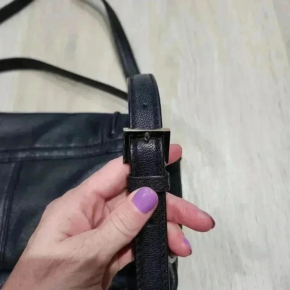 Kate Spade New York Women's Leather Tassel Saddle Crossbody Bag Black One Size - Picture 10 of 10